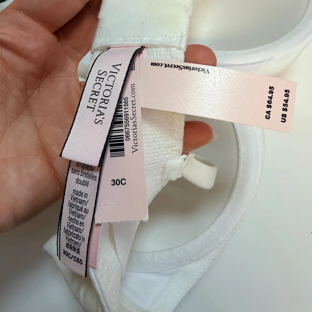Victoria's Secret White Body By Victoria Strapless Bra 30C_3